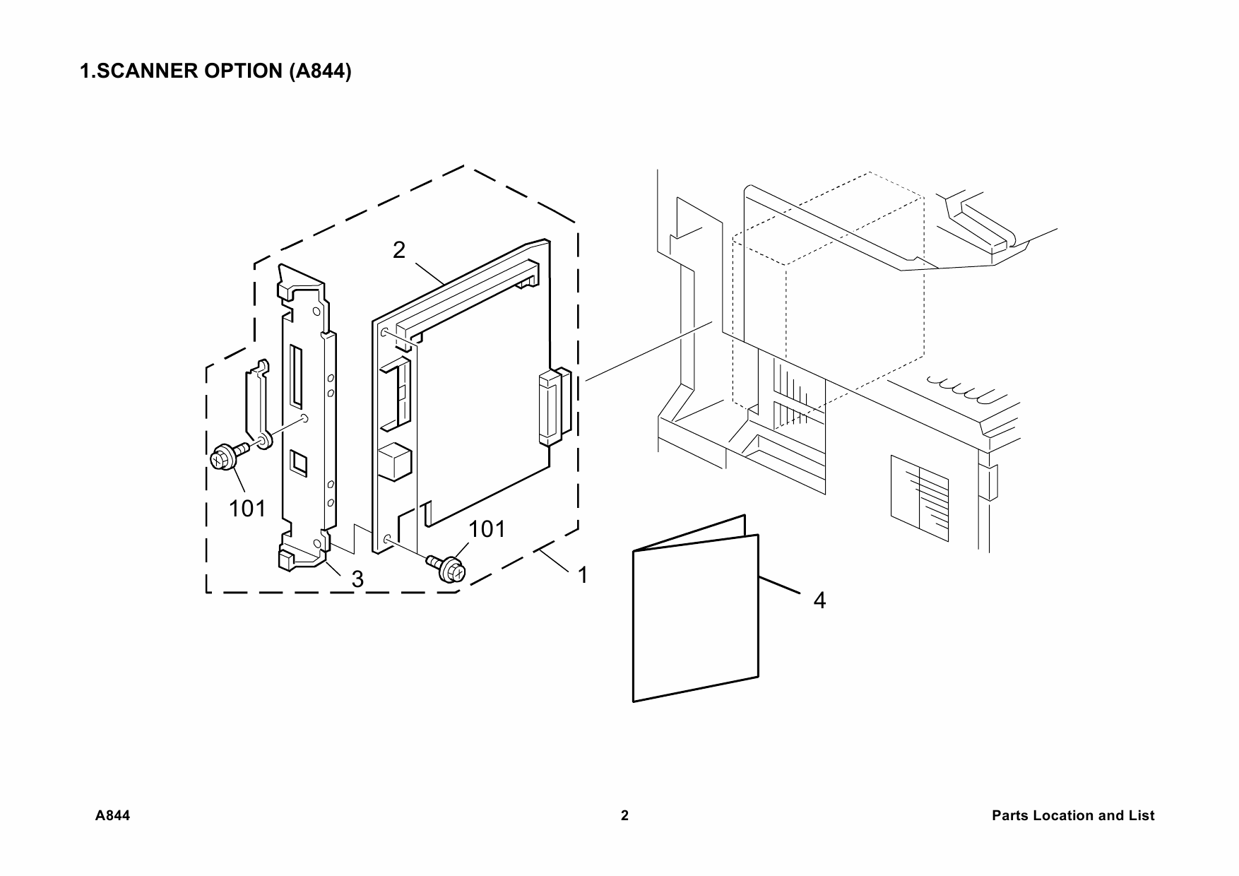 RICOH Options A844 SCANNER-OPTION Parts Catalog PDF download-2